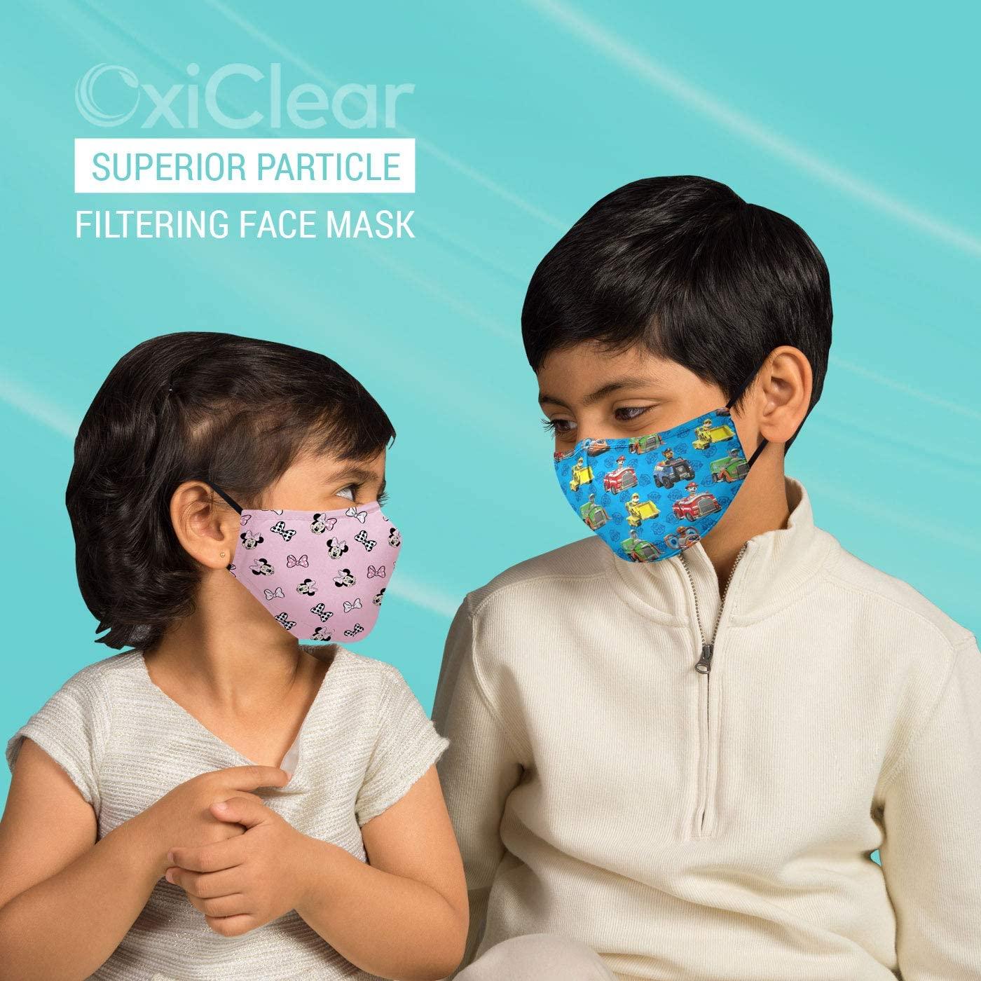 OxiClear OxiClear Kids N99 Pollution Mask with 4 Activated Carbon Filters, Washable & Reusable, D.R.D.O Certified (Paw Petrol)