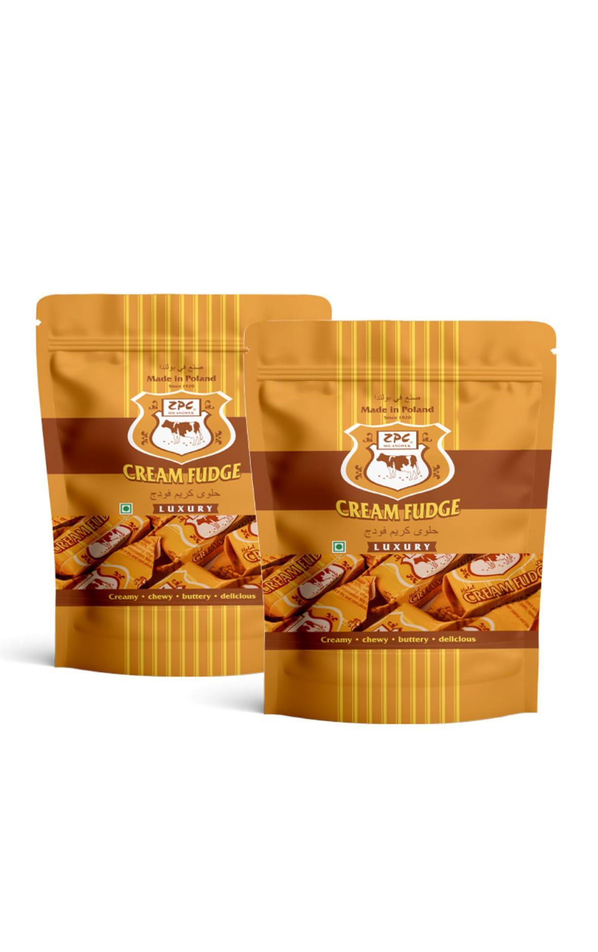 Zpc Milanówek Zpc Milanwek Cream Fudge Luxury,150G Pack Of 2 (Made In Poland) Glacier Poland Cream Classic Toffee/Fudge Creamy&Chewy/Buttery Delicious/Real Butter Toffees/Birthday Party Gift Toffee