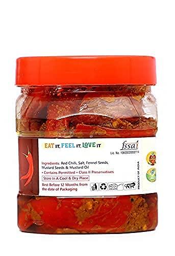 Natural Hub Natural Hub Homemade Mother Recipe Mango & Red Chilli Pickel Combo 1000 g (Pack of 2)