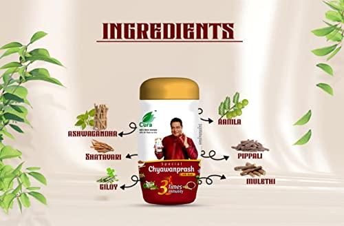 CURA AYURVEDIC AND UNANI CURA AYURVEDIC Chyawanprash 2X/3X Immunity Booster, Helps in Build Strength and Stamina || Chyawanprash for Kids & Adults 1 kg