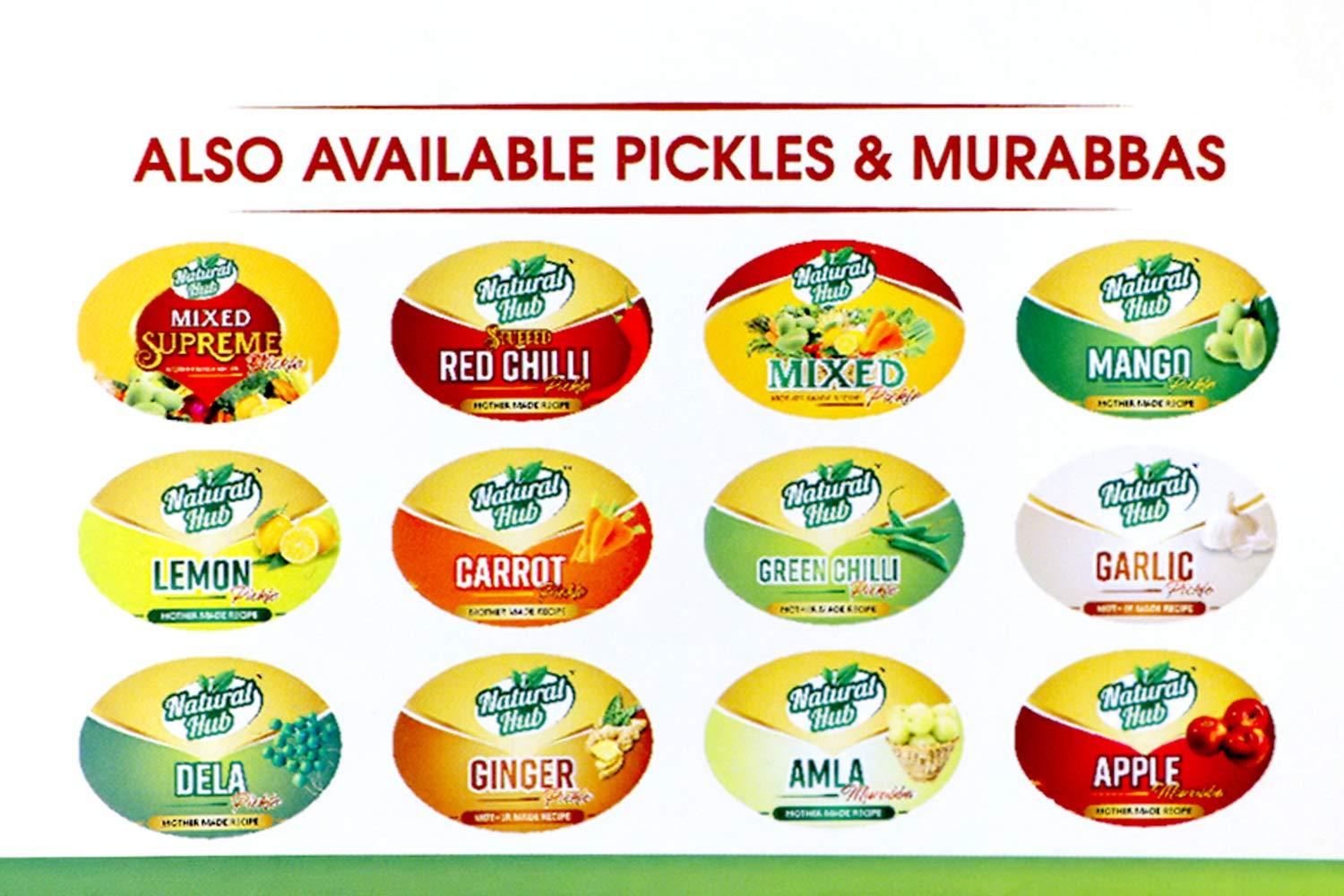 Natural Hub Natural Hub Mother Recipe Gujarati Green Chilli Pickle, Hari Mirch Ka Achar (The Real Taste of Gujarat 1kg)