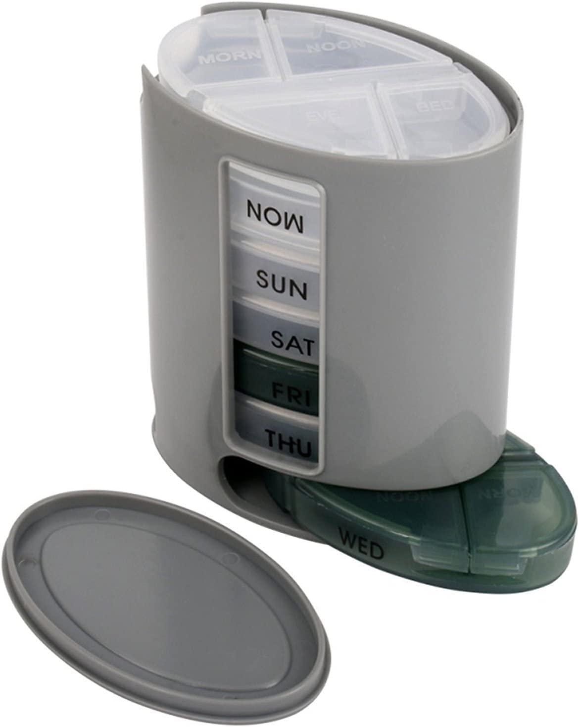 Trade Fashion INTELLIE Trade Ventures Pill Pro Navi 7 Day Weekly Tablet Medicine Storage Box with 4 Compartments/Pill Dispenser