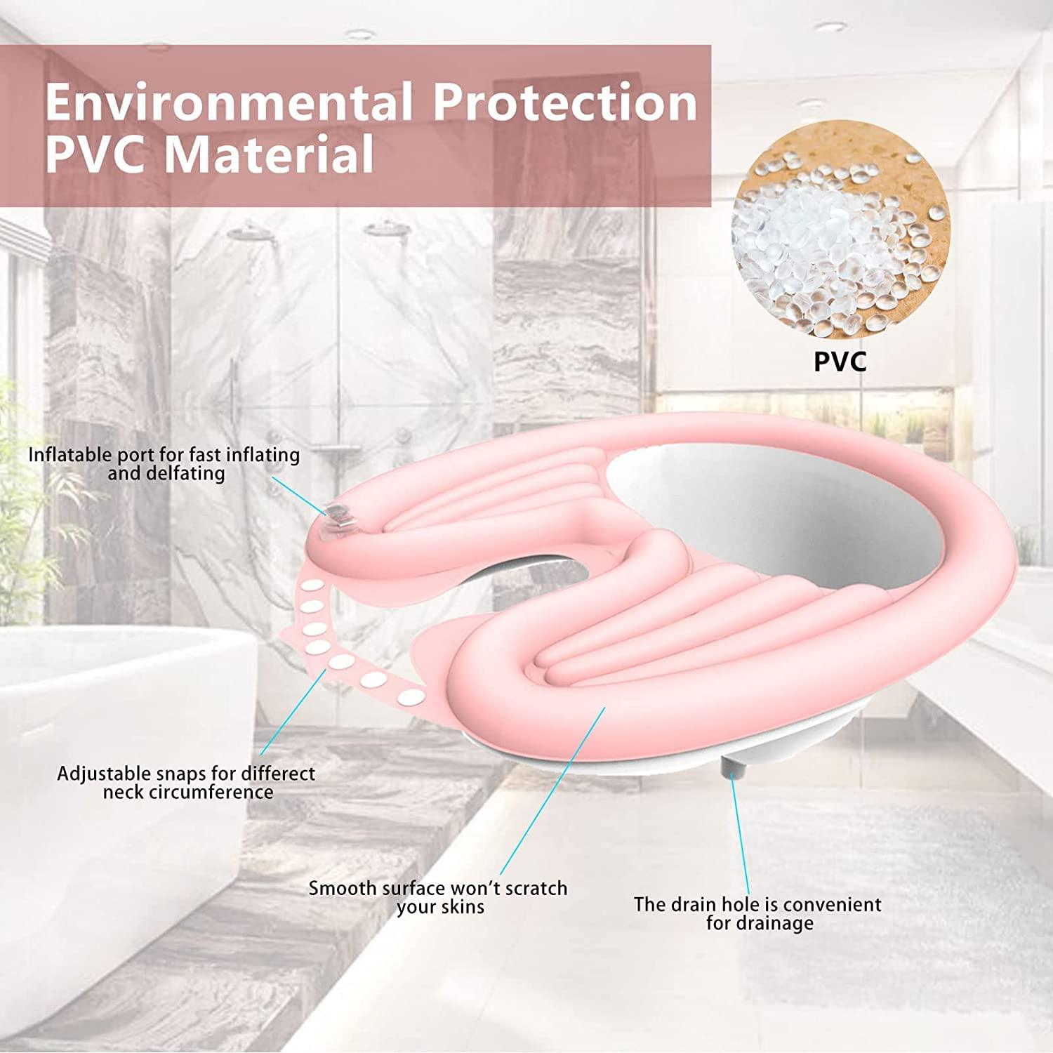 Kixre Kixre Hair Wash Basin, Shampoo Bowl for The Elderly Disabled,Bedridden,Handicapped,Inflatable Hair Wash Rinse Basin Washing Sink for Pregnant Woman, Bedside and in Bed Hair Washing Tray