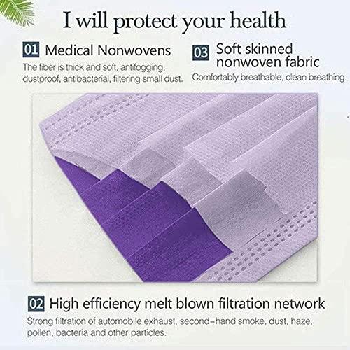 Pozlle 100PCS Black Disposable Face Mask Filter 3-ply Masks Protection Mouth Cover Masks Protection