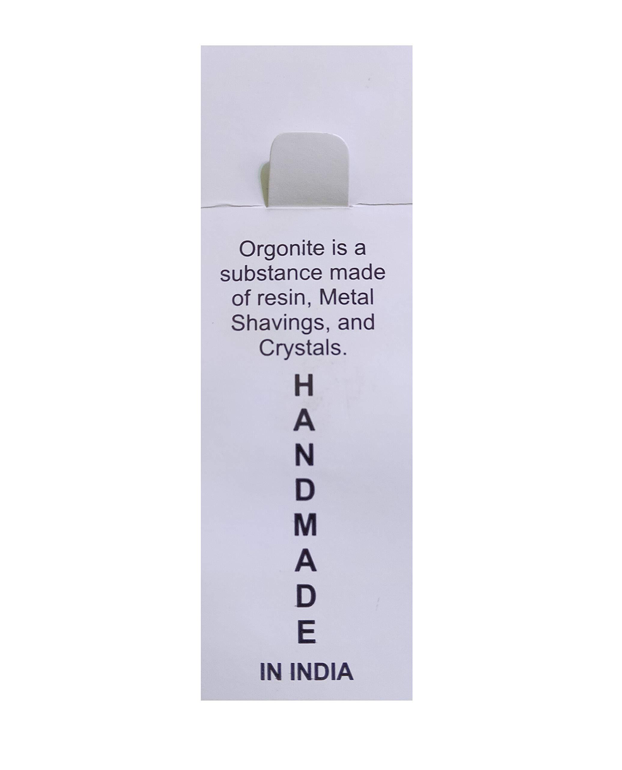 ASTROGHAR Astroghar Natural Black Tourmaline Crystal Chips 4 Elements Healing Symbol Engraved Orgonite Orgone Pyramid for Reiki and Chakra Healing