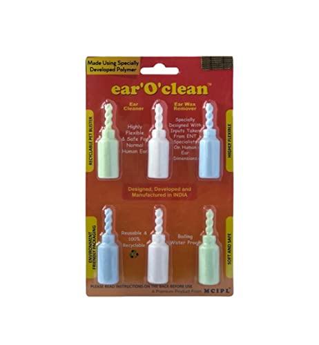 MCIPL ear’O’clean Ear Cleaner And Ear Wax Remover / Ear Scratcher (Multicolour) - Pack of 6 | Reusable ear cleaner made of very soft material to avoid injury while cleaning | Can be used as an ear-scratchin