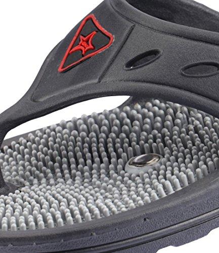 Super India Store Super India Store Acupressure Slippers Sandals (Unisex) for Pain Relief & Total Health Care (GH-01- GREY -SIZE-06)