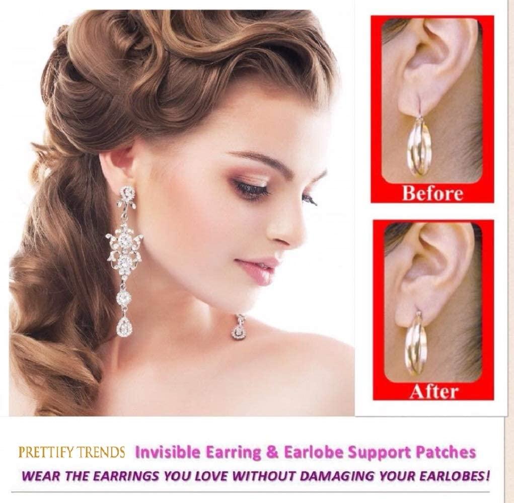 Generic AddGrip Invisible Ear Support Tape, EarLobe support patches for heavy earrings, ear sticker for heavy earrings, ear lifts for earrings , ear stopper for earring, earring support for heavy earrings (60 patches)