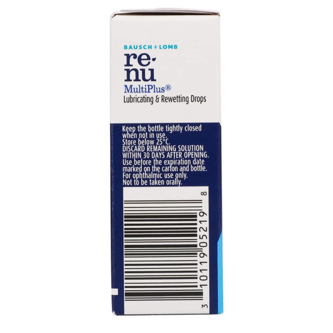 Bausch & Lomb Bausch & Lomb Renu Multiplus 8ml Lubricating & Rewetting Drops (Pack of 1)