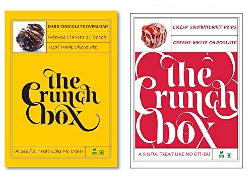 The Crunch Box The Crunch Box Dark Chocolate & Snowberry POPS (Set of 2 Small Tins)- 210 GMS