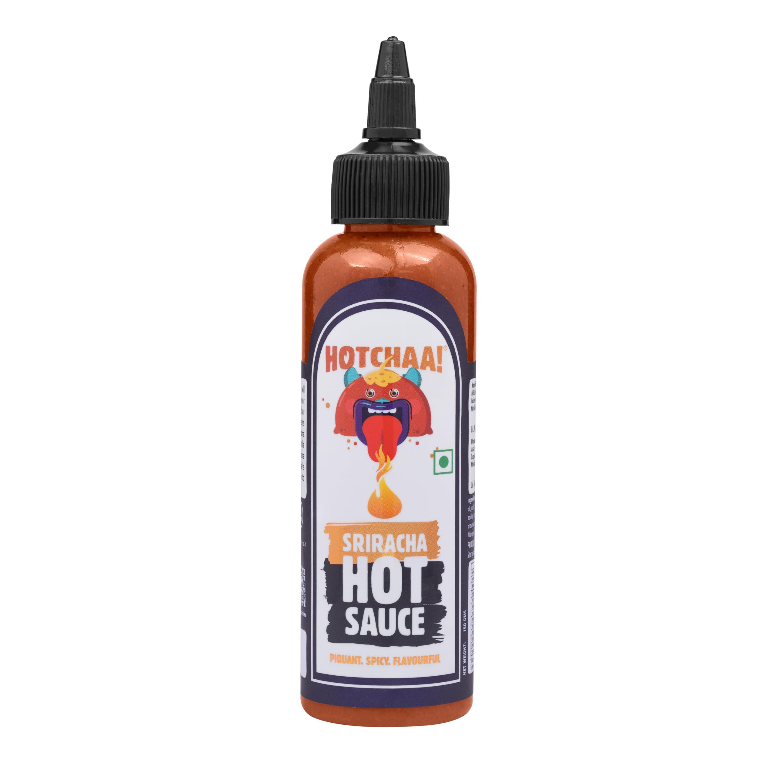 HOTCHAA HOTCHAA Sriracha Hot Sauce 150g - Tancy & Spicy flavour Small Batch Production using Premium Ingredients, NO MSG, Vegan