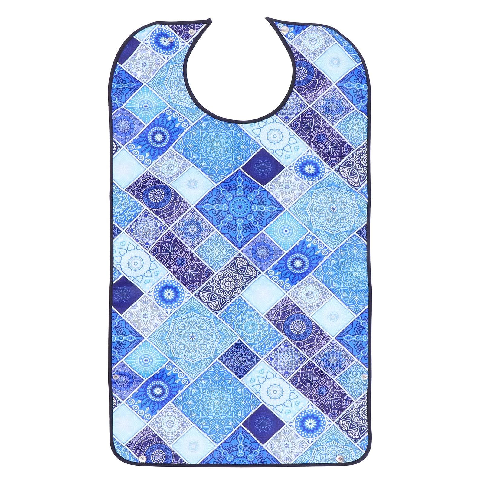 HEALLILY Adult Mealtime Bib Protector Waterproof Elderly Eating Apron Clothing Protector
