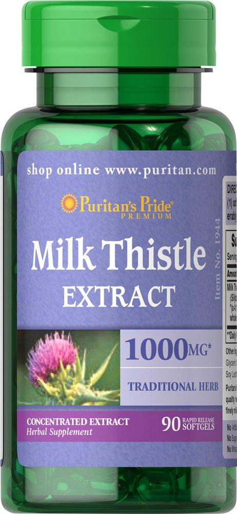 Puritan's Pride Puritans Pride Milk Thistle 4:1 Extract 1000 Mg (silymarin), 90 Count