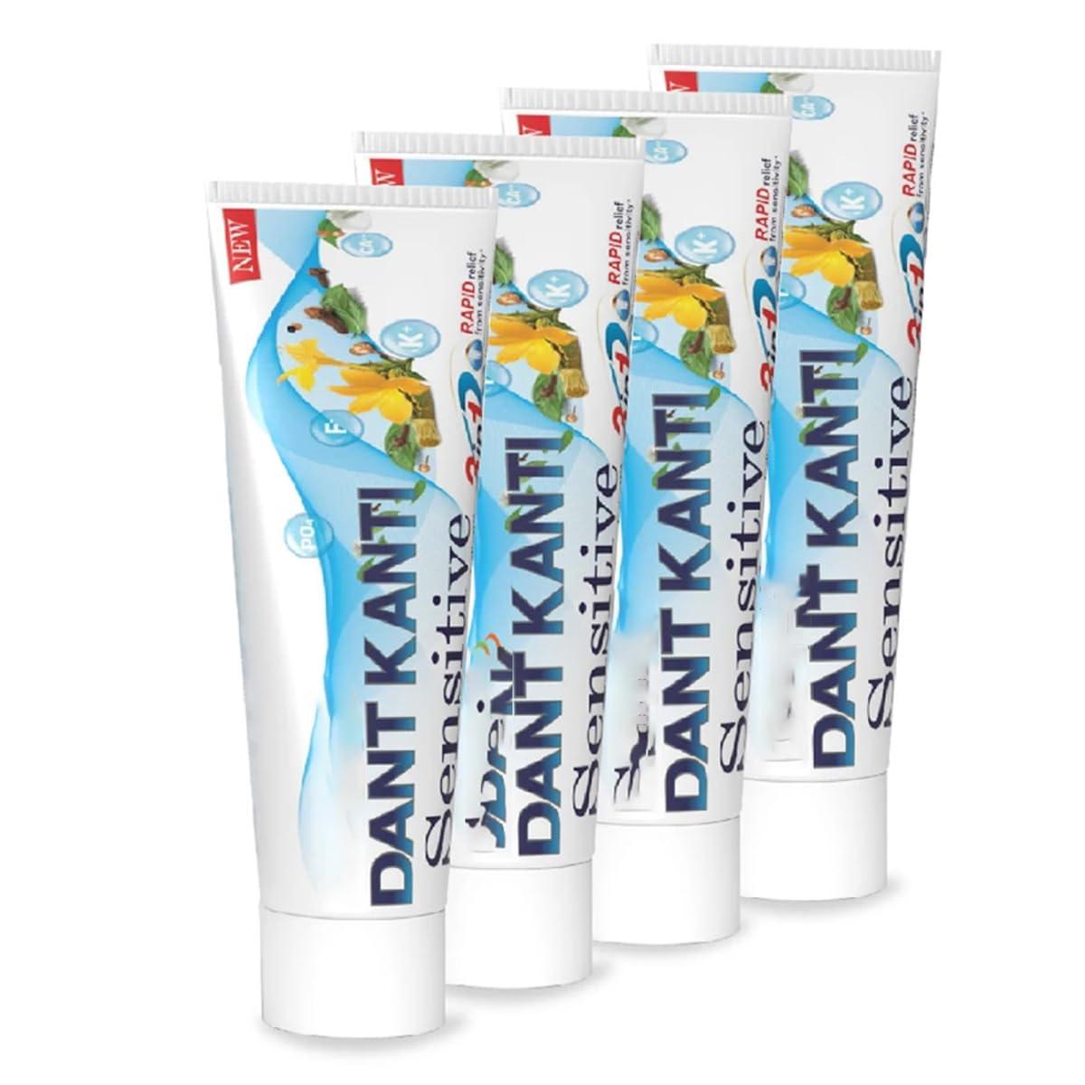 Patanjali Ayurvedic Ltd. Dant Kanti Sensitive Toothpaste 50gm -[Pack of 4] by JV