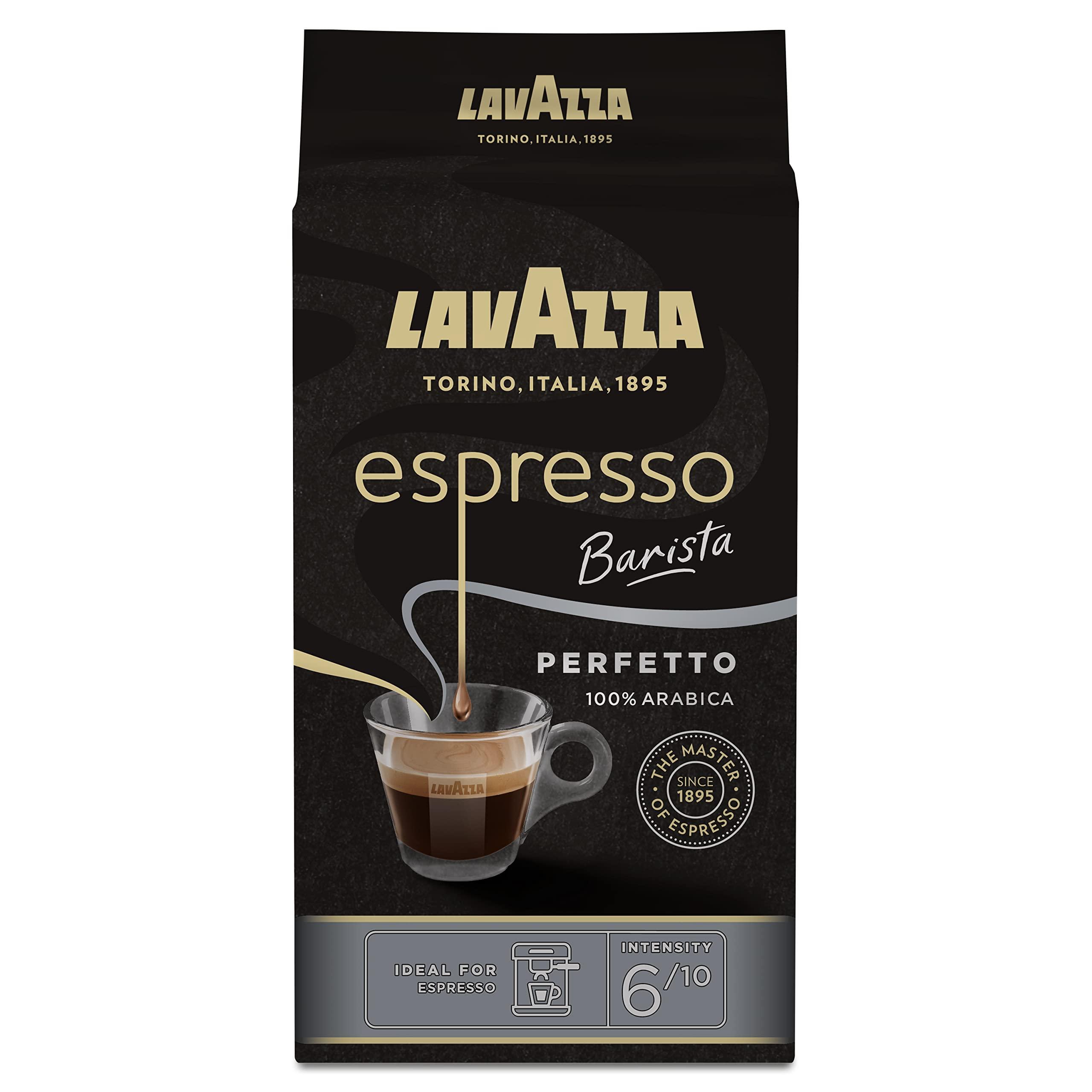 FRESH & HONEST Lavazza Perfetto Espresso, 100% Arabica Ground Coffee Powder, 250g, 1 Bag & Lavazza Crema E Gusto Ground Coffee Powder, 250g, Bag