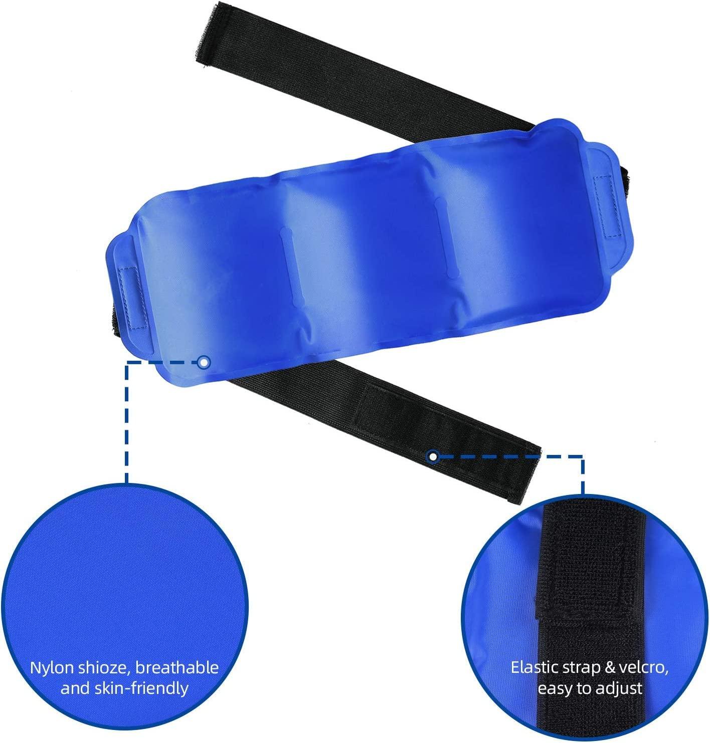 LEVGLAKE LEVGLAKE Reusable Ice Gel Pack, Wrap Around Cold Pad for Back Pain Relief, Gel Ice Pack for Lumbar, Shoulder, Elbow, Knee