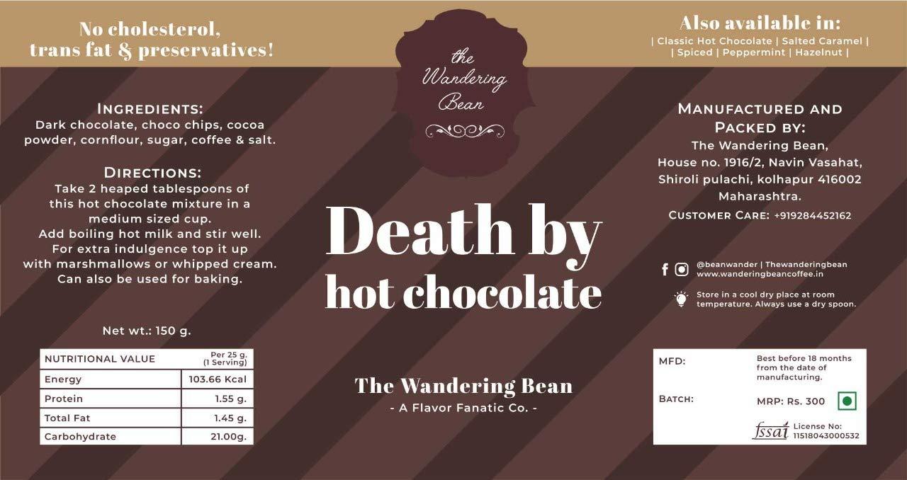 The Wandering Bean The Wandering Bean - Death by Chocolate 150g + Peppermint hot Chocolate 150g