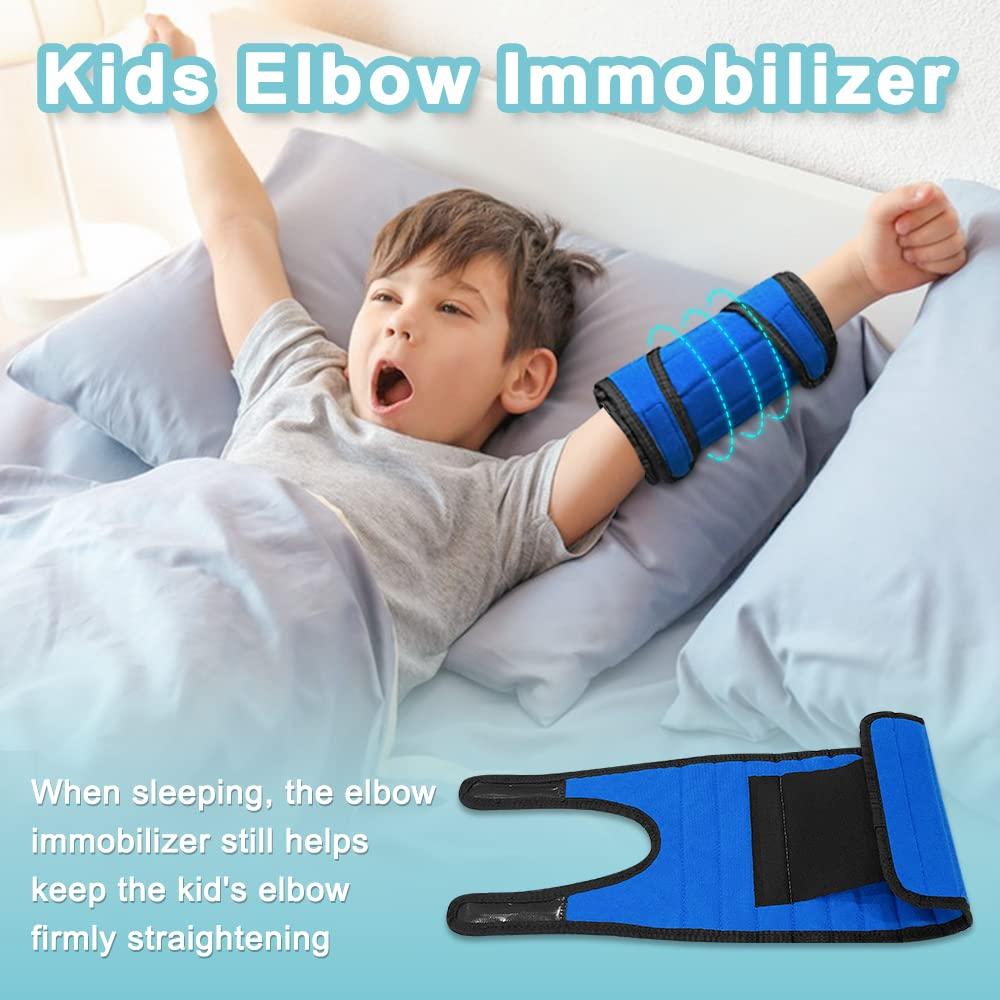 Zelen Elbow Brace for Kids Elbow Splint Immobilizer Support Pediatric Arm Fracture Cubital Tunnel Braces Childrens Ulnar Nerve Stabilizer Youth Child Small Pm Night Time Sleeping Straight Restraints(S)