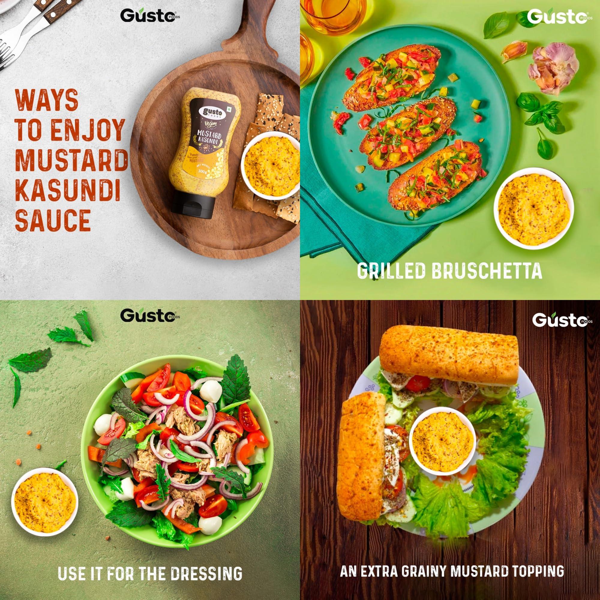 Gusto Foods Gusto Foods Mustard Kasundi Sauce 300g | Authentic Pungent Mustard Sauce | Traditional Bengali Mustard Sauce