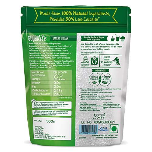 Sugarlite Sugarlite 50% Less Calories Sugar Pouch, 3 X 500 g