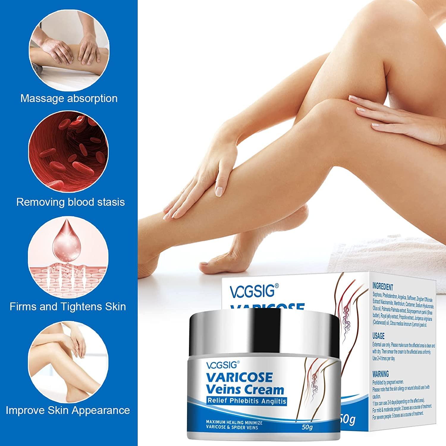 BOXANIA Boxania® Varicose Veins Cream, Soothing Leg with Natural Ingredients, Improves Blood Circulation of Spider Veins, Improve Pain of Legs - 50g