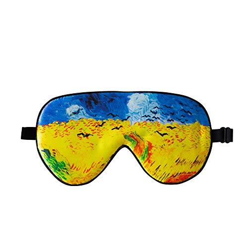 ZIMASILK ZIMASILK 100% Natural Silk Sleep Mask Blindfold,Adjustable Super-Smooth Soft Eye Mask for Sleep with Bag(Pattern 2)