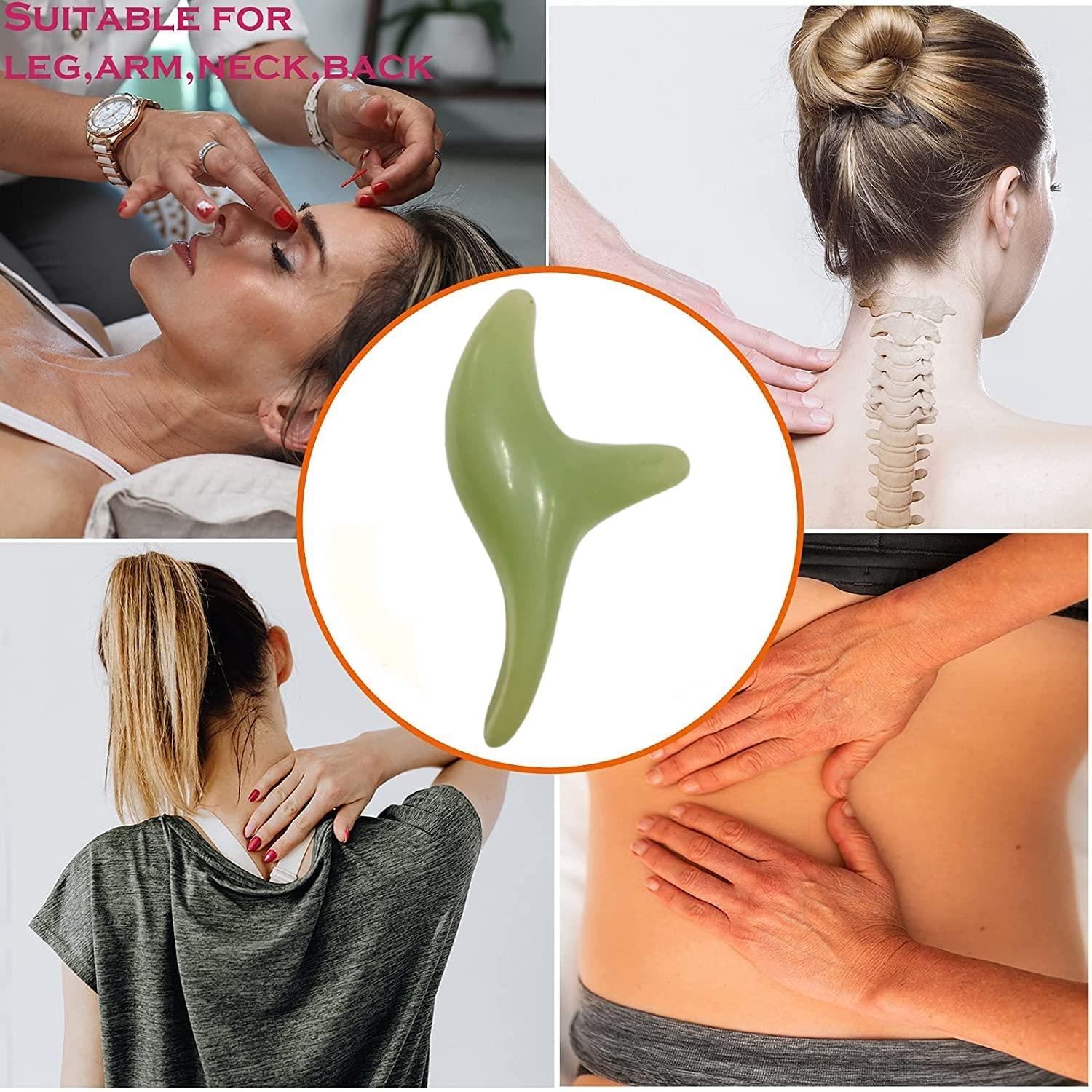 ACS ACS Plastic Gua Sha Massage Tool For Body Scraping Massager (Green)