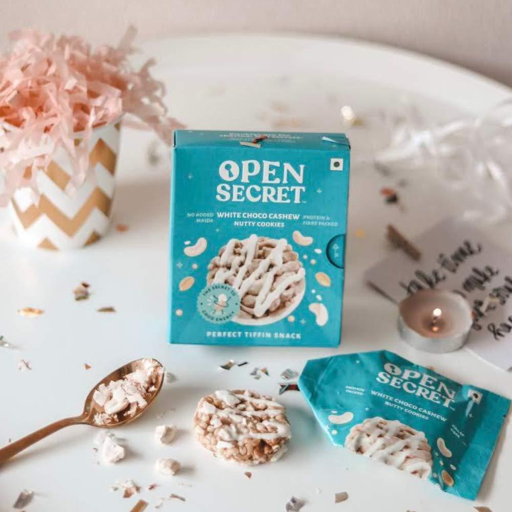 Open Secret Open Secret Cookies | 14 Boxes, 2 Cookies Each | Healthy Snacks, Rakhi Gift for Brother, Cookies Biscuits, Cookies Gift Packs, Healthy High Protein, No Added Maida, Gifts (14 X 2 = 28)