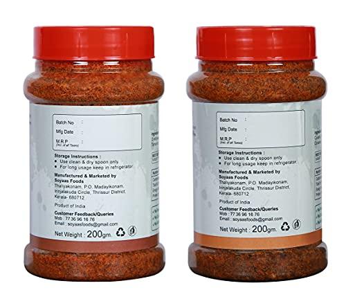 SOYAAS SOYAAS Homemade PRAWN Chutney Powder 200G+Coconut Chutney Powder 200G_Combo
