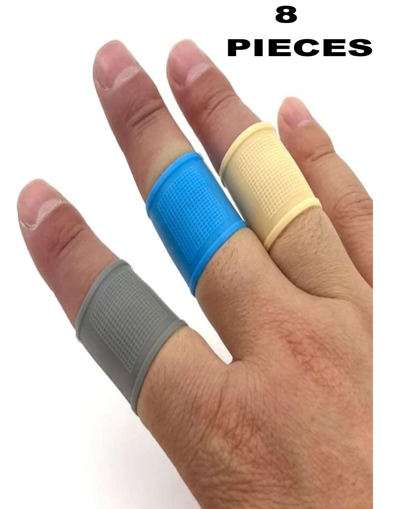 RNV RNV Finger Sleeves Thumb Brace Protectors | finger sleeve | cricket sleeves | finger splint for little finger | thumb sleeve | finger support | finger splint for ring finger (Blue)