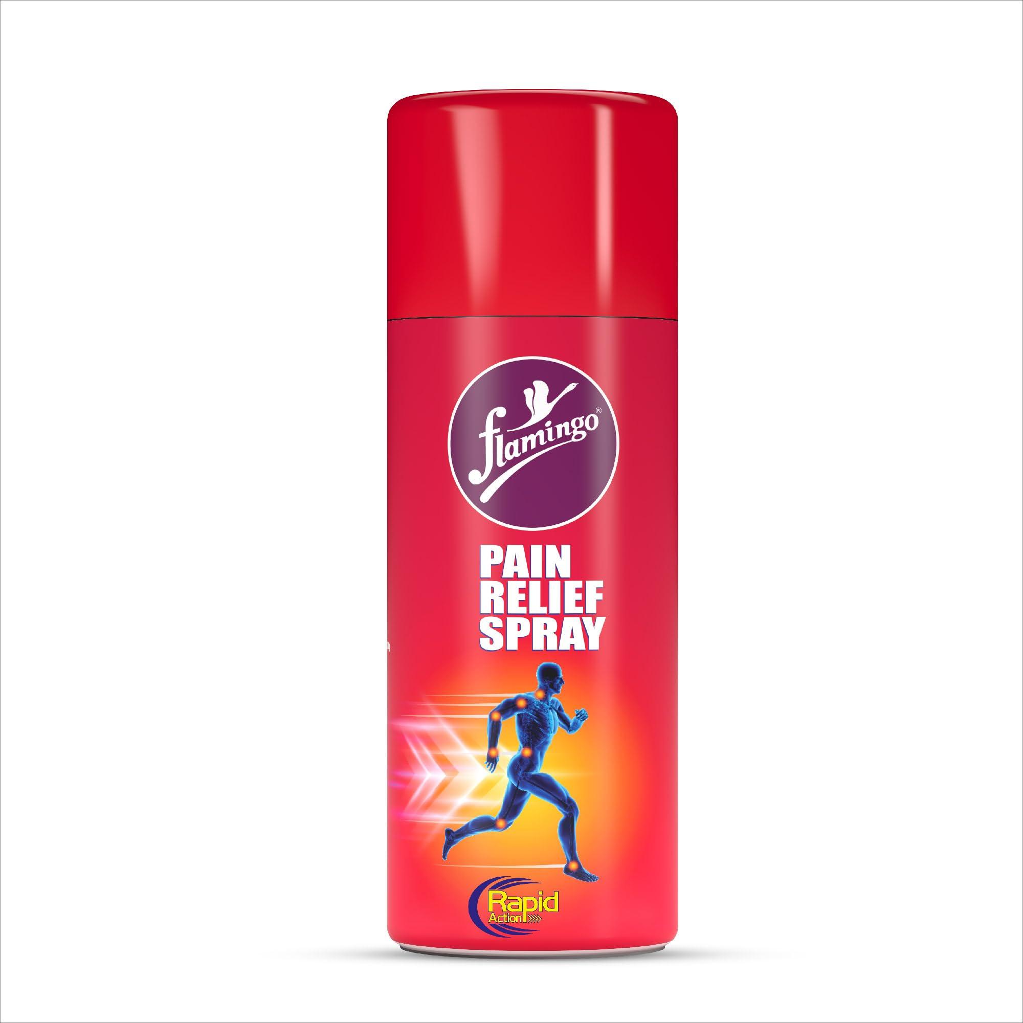 Flamingo Flamingo Pain Relief Spray | 100g | Pack of 1 | Effective in Muscle Pain, Back Pain, Joint Pain, Knee Pain & Ankle Pain | Suitable for Sports activities Fitness or Gym Workout injuries