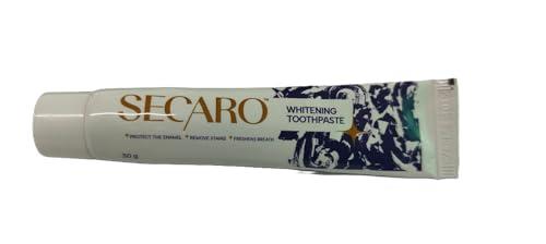 Secaro Secaro Teeth Whitening Toothpaste | Pack of 3 Toothpaste for Fresh Breath | Cleans and Remove the Yellow Stains from Teeth | Cool Blue Color Toothpaste for Teeth Sensitivity | 30gm Each