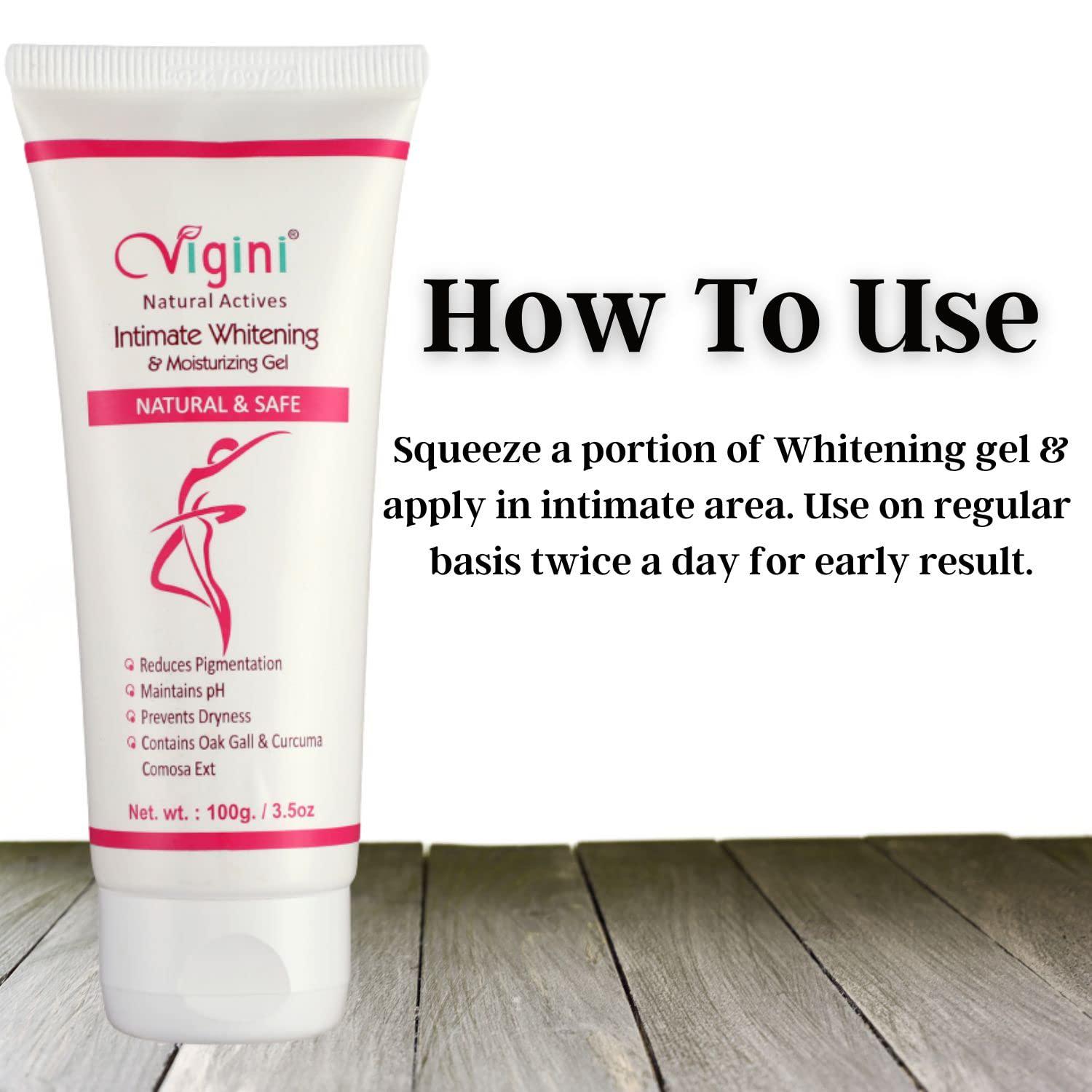 Vigini Vigini Natural Feminine Hygiene Intimate Lightening Whitening Hygiene Gel Women 100g | Wash Able Non Staining Non Itching Water Based