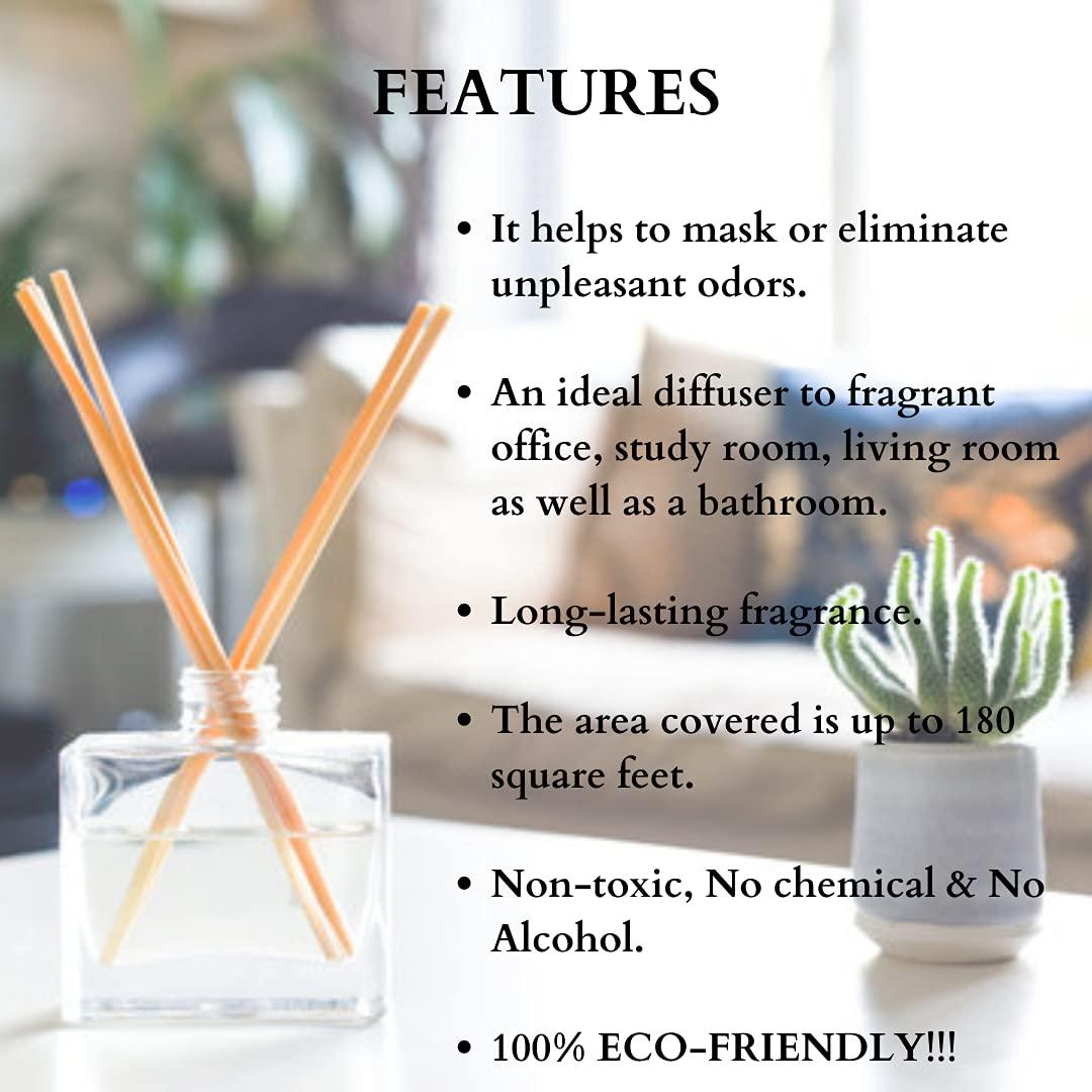 Sugandhim Sugandhim Anandin Reed Diffuser Set Charisma, 2 x 100ml Diffuser Oil & 10 Reed Sticks, Non Alcoholic, Ideal Gifting Set, Easy to Use, Chemical Free,Woody, Musky, Wet Grass, Eco Friendly,