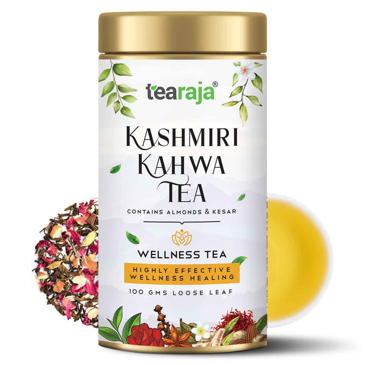 TeaRaja Tearaja Kashmiri Kahwa Green Tea, 100g