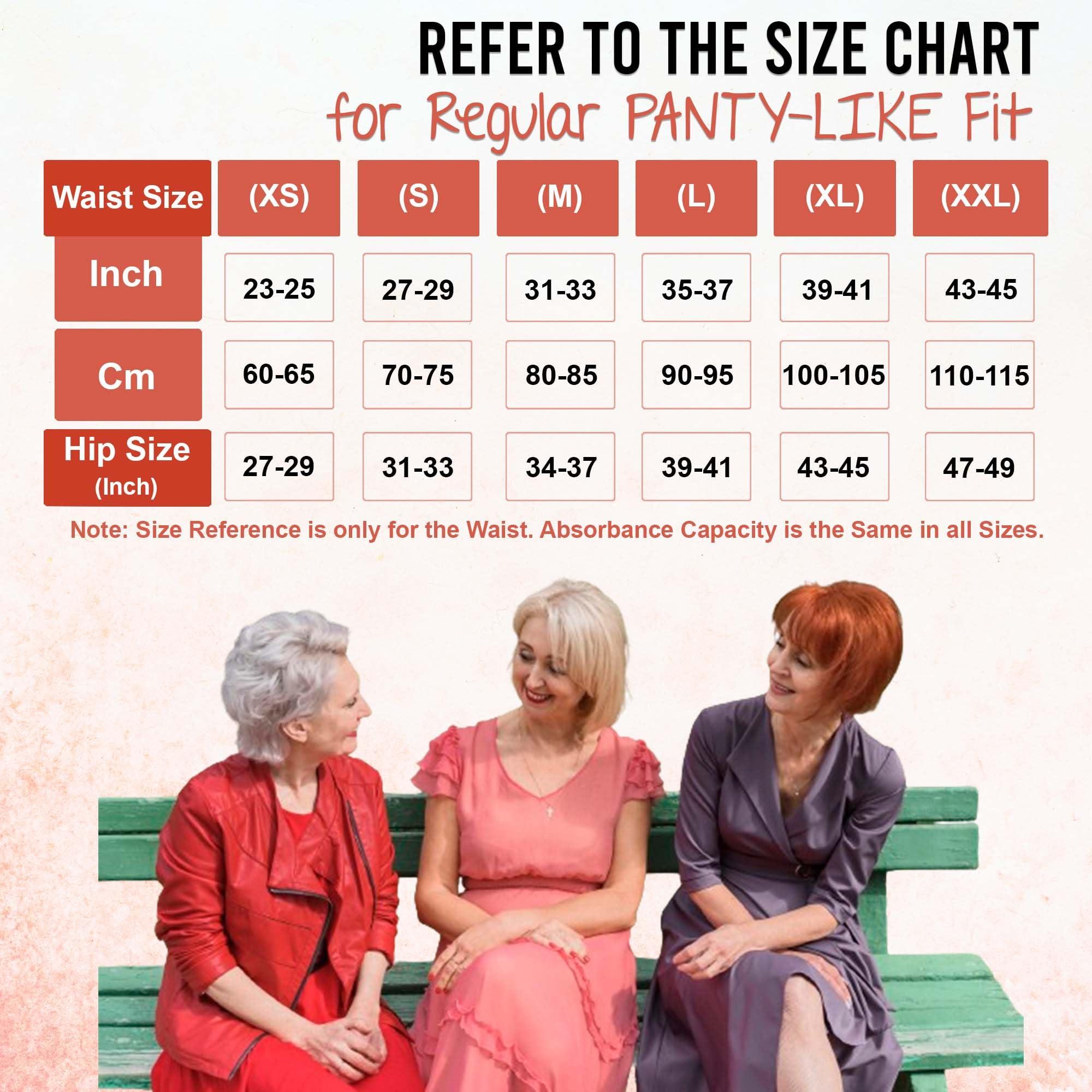 PROWEE Prowee Women Disposable Briefs for Incontinence Protection | Pre-fitted with Absorbent Pad for High Flow | Prevents Rashes & Infection -Pack of 5, Size - M.