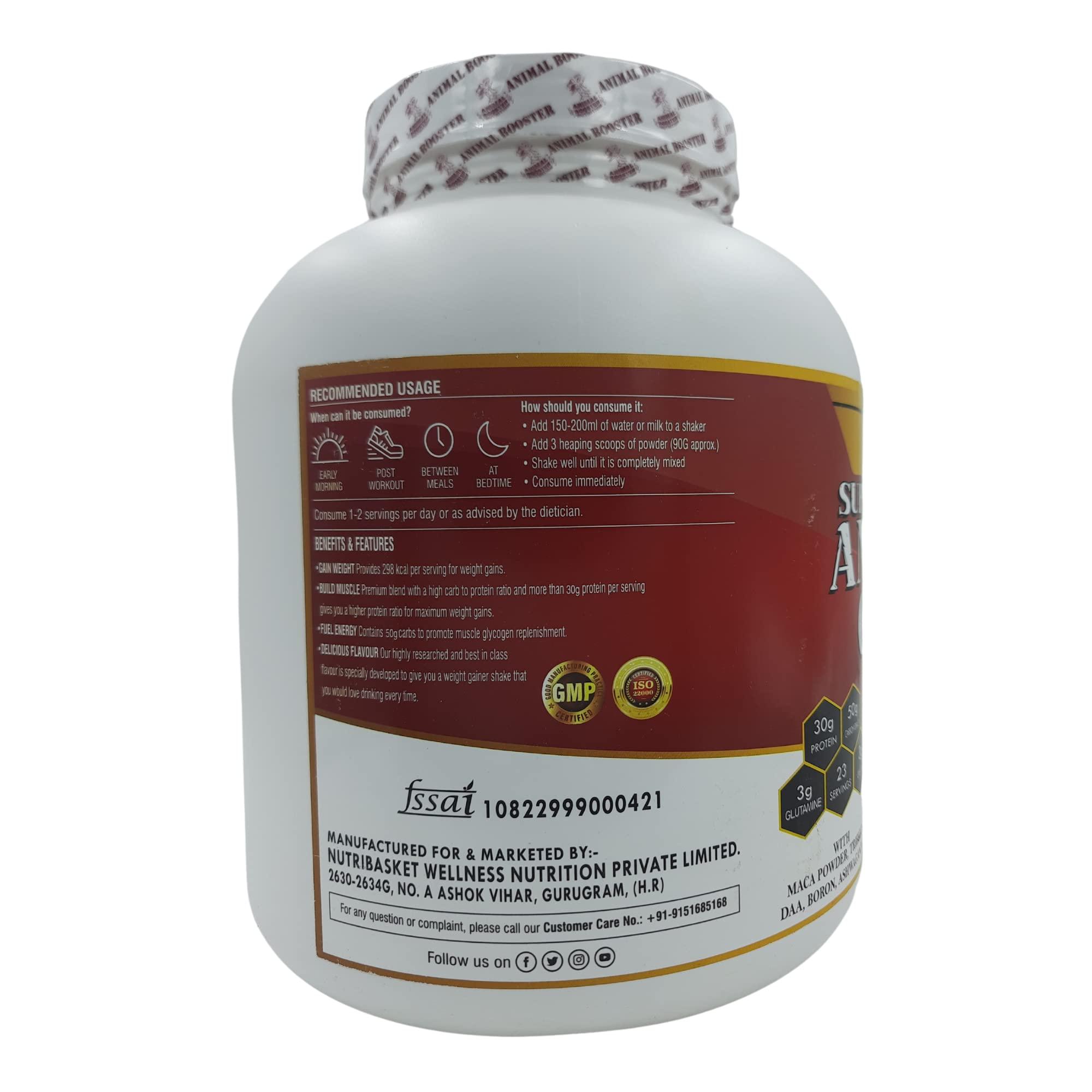 Nutri Basket Wellness NBW NBW Super Animal Gainer | Build Lean Muscles | Gain Weight | Fuel Energy (4.4LBS)