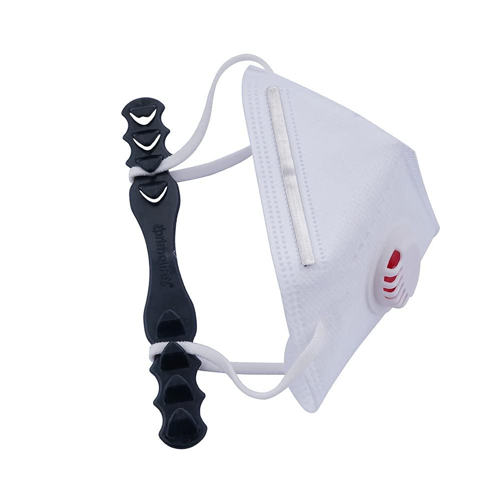 Primelife Primelife Mask Extender Strap Ear Savers for Masks Universal Size Mask Holder 4 Adjustment Slots Compatible with Cloth Mask For Kids and Adults Mask Strap Pack of 12 - Multicolour (M-E - 12)