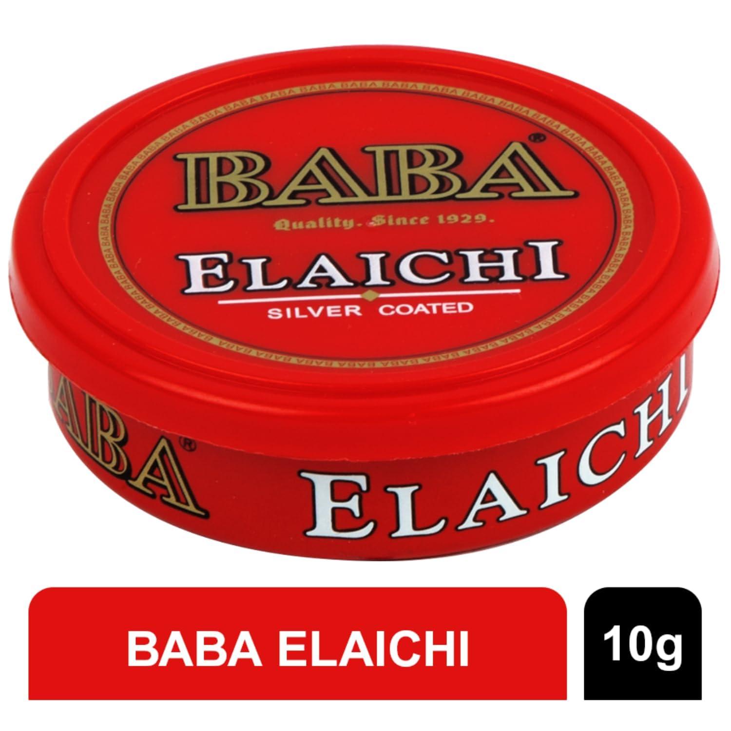 BABA BABA ELAICHI Silver Coated ( Saffron Blended 10 Grams)