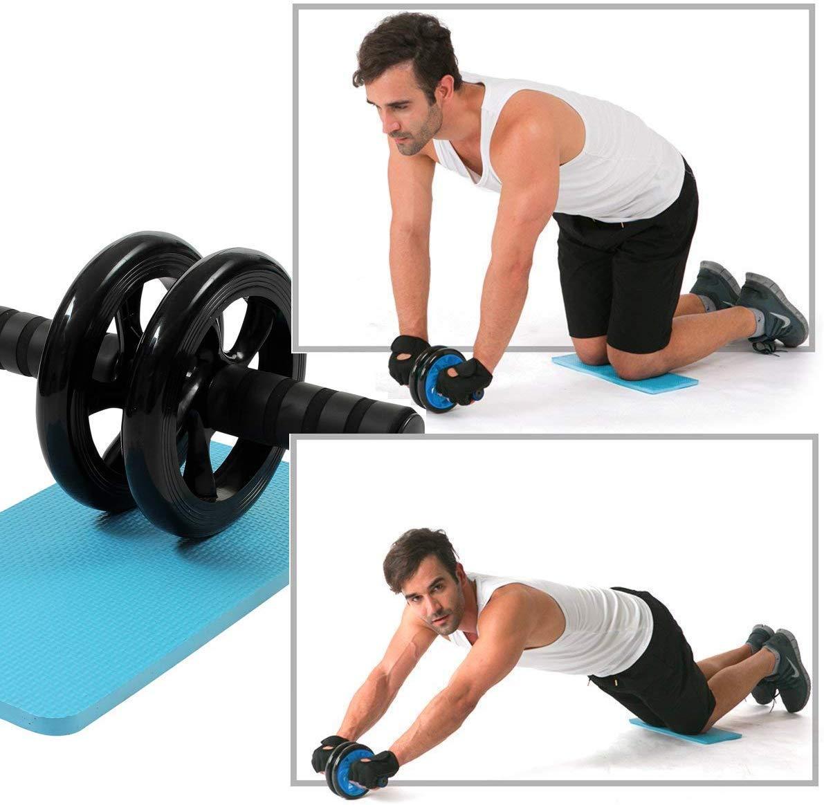 AR Mall AR Mall Pro Abdominal Double Ab Wheel Ab Roller Gym for Exercise Fitness Training Equipment Functional Workout Unisex