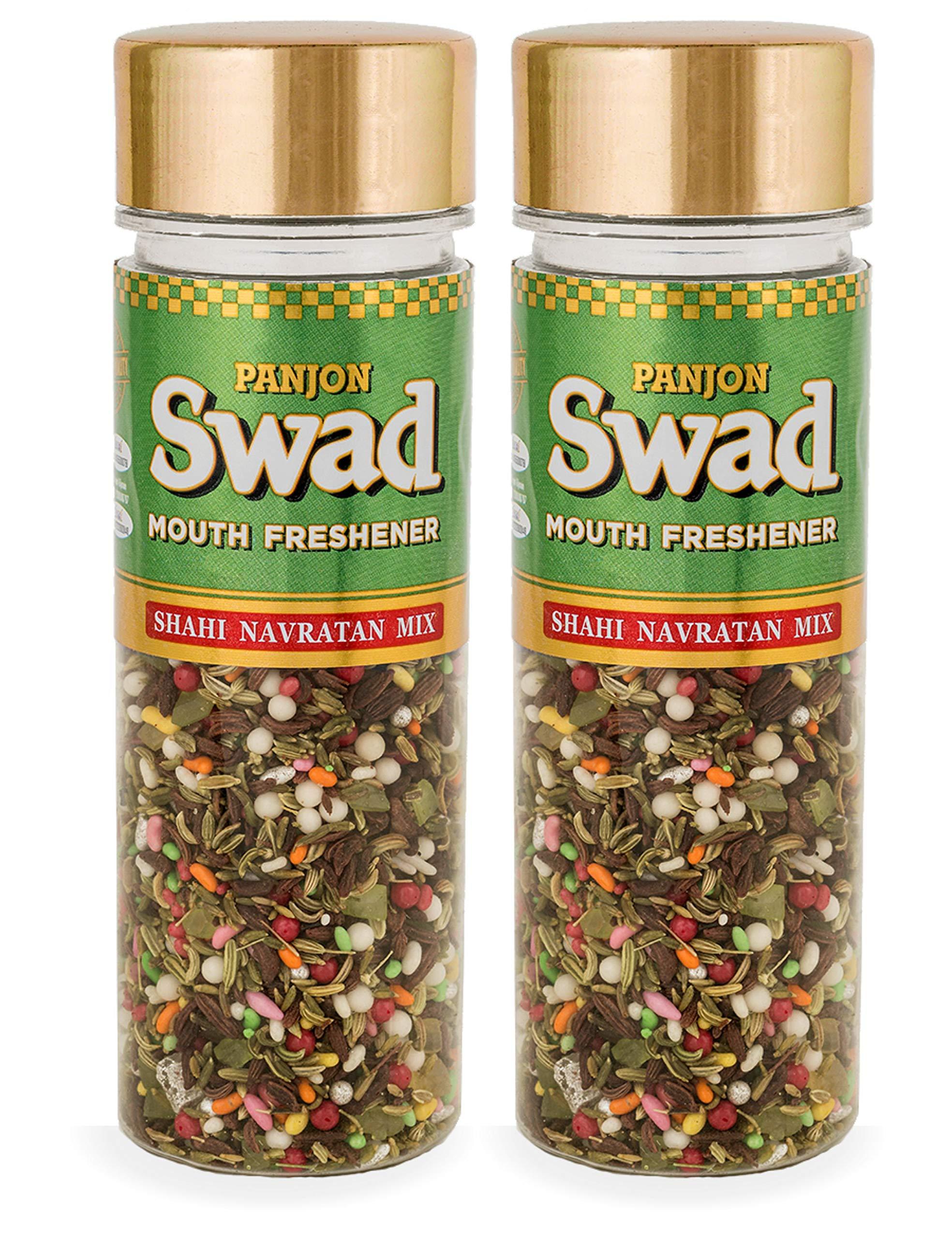PANJON SWAD Panjon Swad Navratan Mix Mukhwas (Pack Of 2 X 140 Grams) | Digestive Mouth Freshener | Hygienically Packed Traditional Pachak | Tasty Mouthfresheners | After-Meal Snack | Dry Mukhwas.