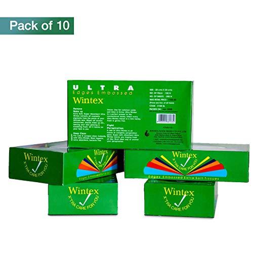 Wintex Wintex ULTRA 2 Ply Luxury Facial Tissue Box (Pack of 10 Boxes, 200 Sheets/100 Pulls per Box)