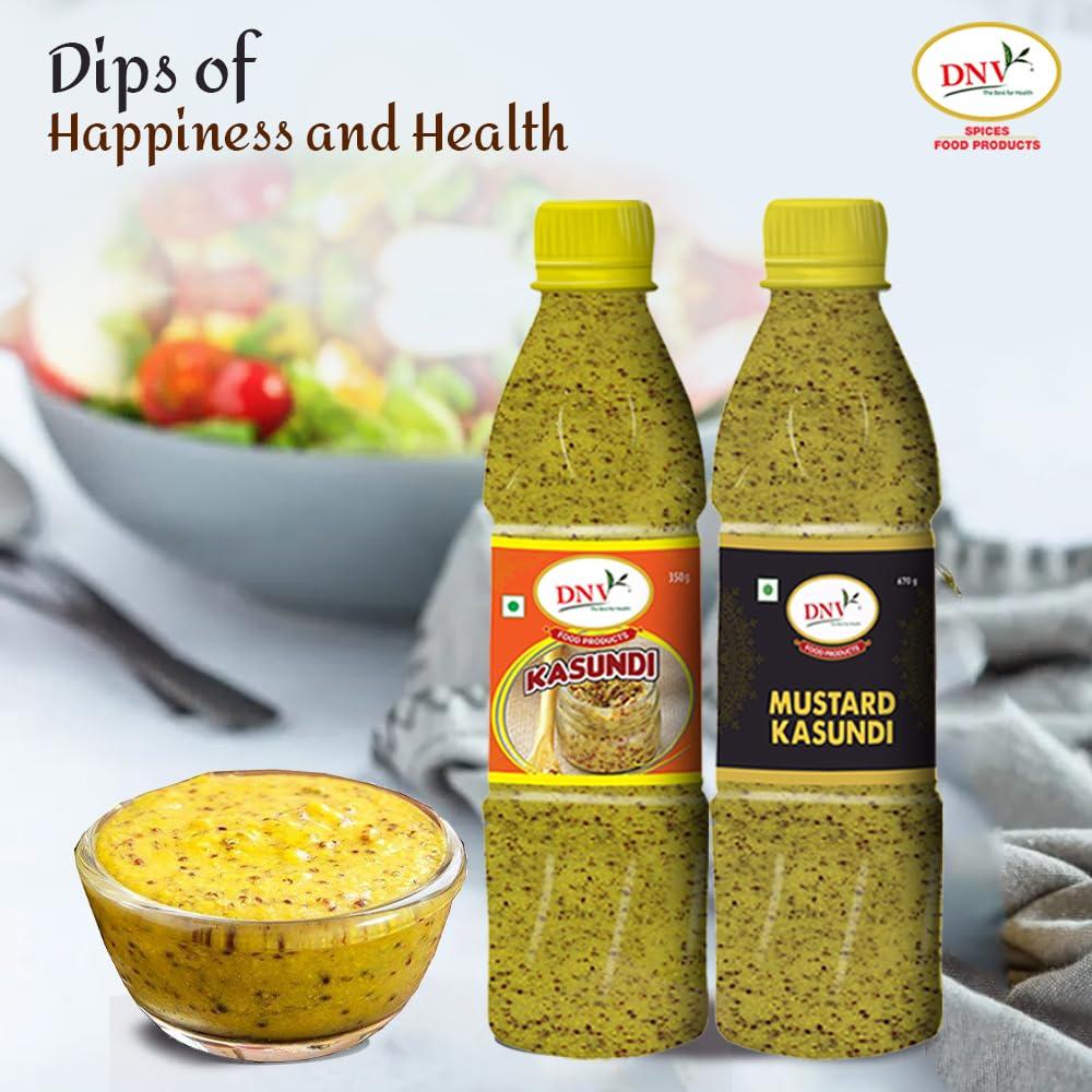 DNV DNV Natural Bengali Kasundi Mustard Sauce 1.4kg, 350g (Pack of 4)