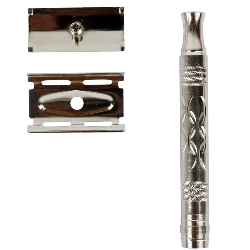 Ashoka Ashoka Men Double Edge Brass Safety Razor (Silver) - A558