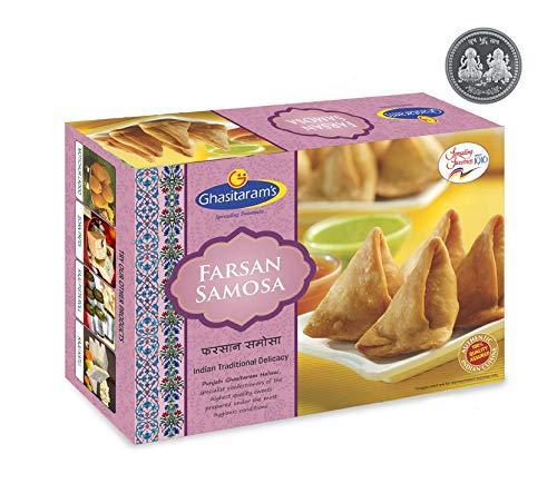 GHASITARAM'S Ghasitaram Diwali Gifts Farsan Samosa With Free Silver Plated Coin. (300gms)