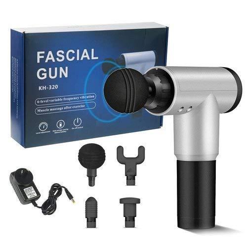 ACCU SHOP ACCU SHOP Massager Gun Handheld Electric Deep Tissue Percussion Muscle Body Massager Gun with 6-speed, for Pain and Stress Relief with 4 Massage Head(Multi)