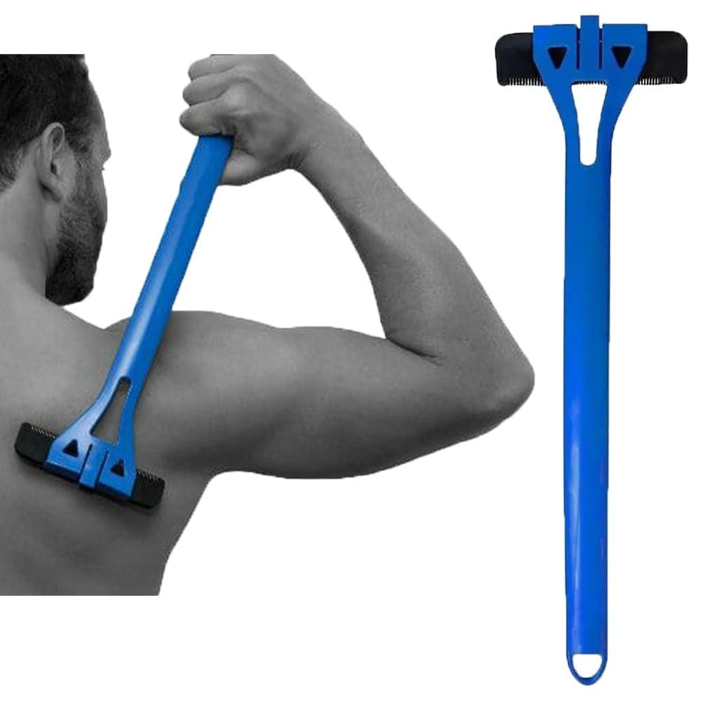 NH Fashion Hub NH Fashion Hub (1Pcs) Long Handle Back Hair Removal and Body Shaver Back Cutter, Ergonomic Back Razor with Long Handle for Men, DIY Shaving Wet or Dry, Quick and Painless Body Care for Arm, Back.