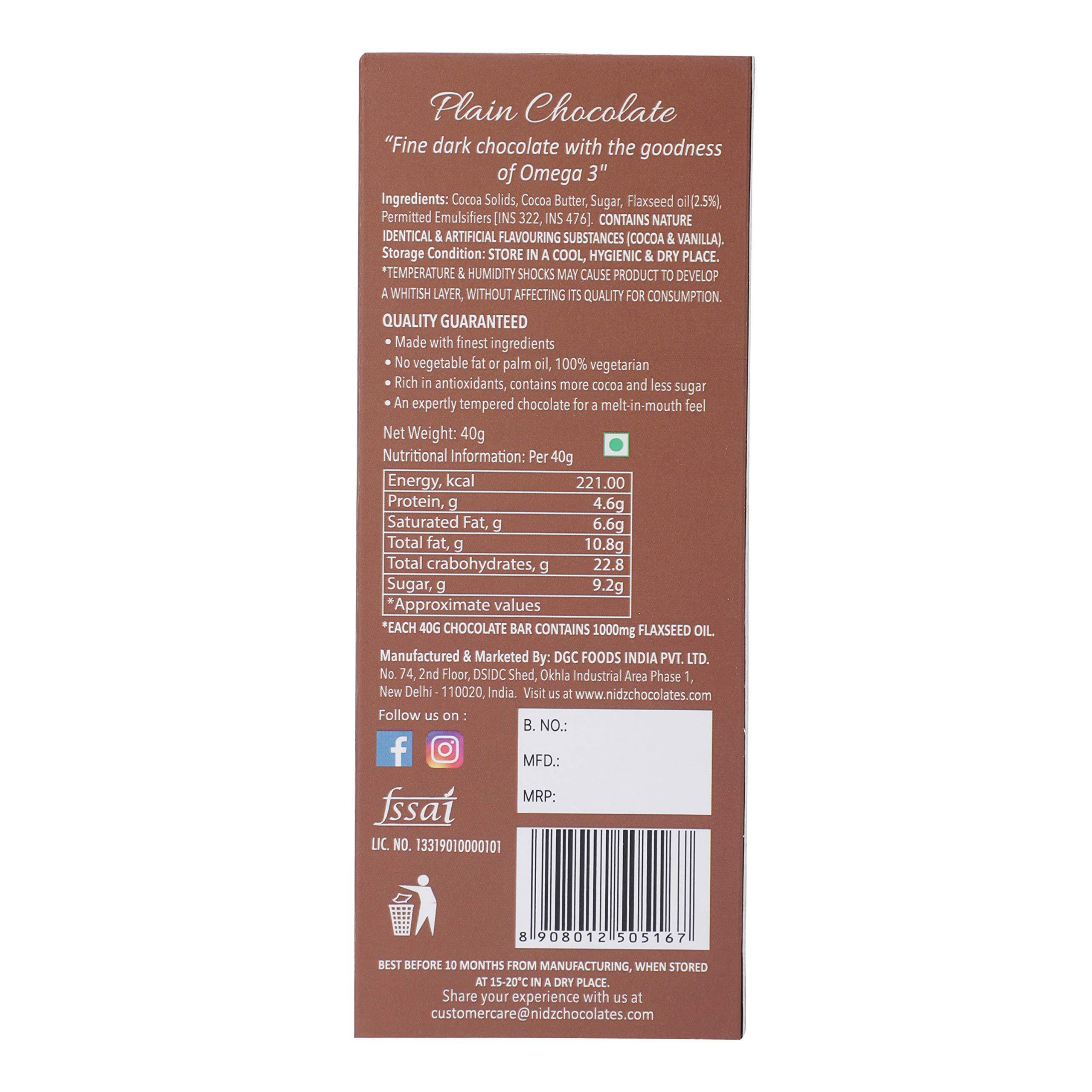 NID'Z NID'Z Dark Omega Chocolate 77% Cocoa