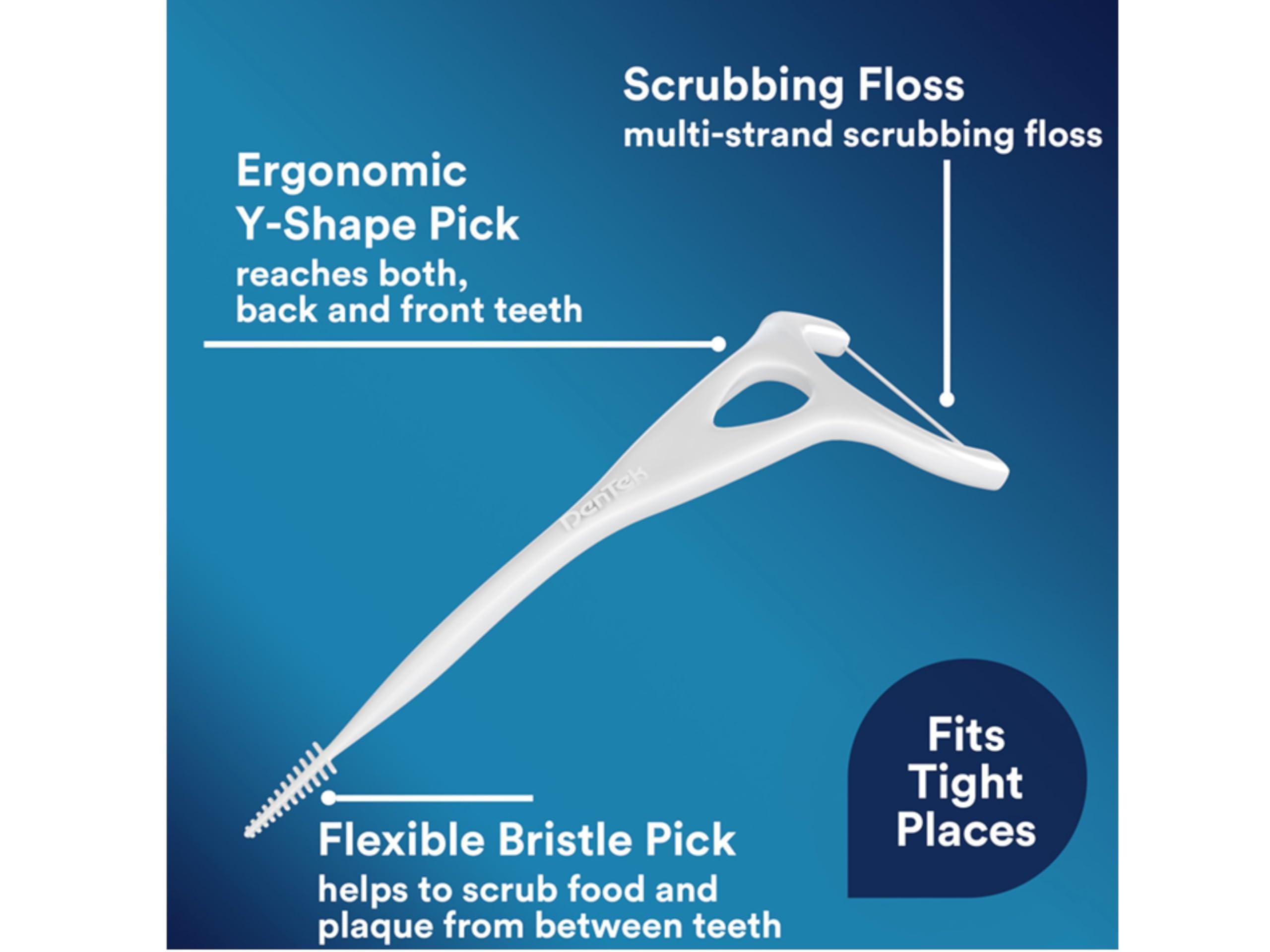 DenTek Dentek Floss Picks Complete Clean Back Teeth 75 Count (3 Pack)