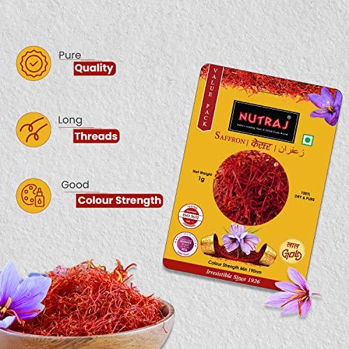 Nutraj Nutraj Saffron, Original and Pure Kesar | Keshar for Health, Beauty, Food, Wellness and Pooja | ISO Certified | 10 Gram (Blister Pack 1 Gram x 10)
